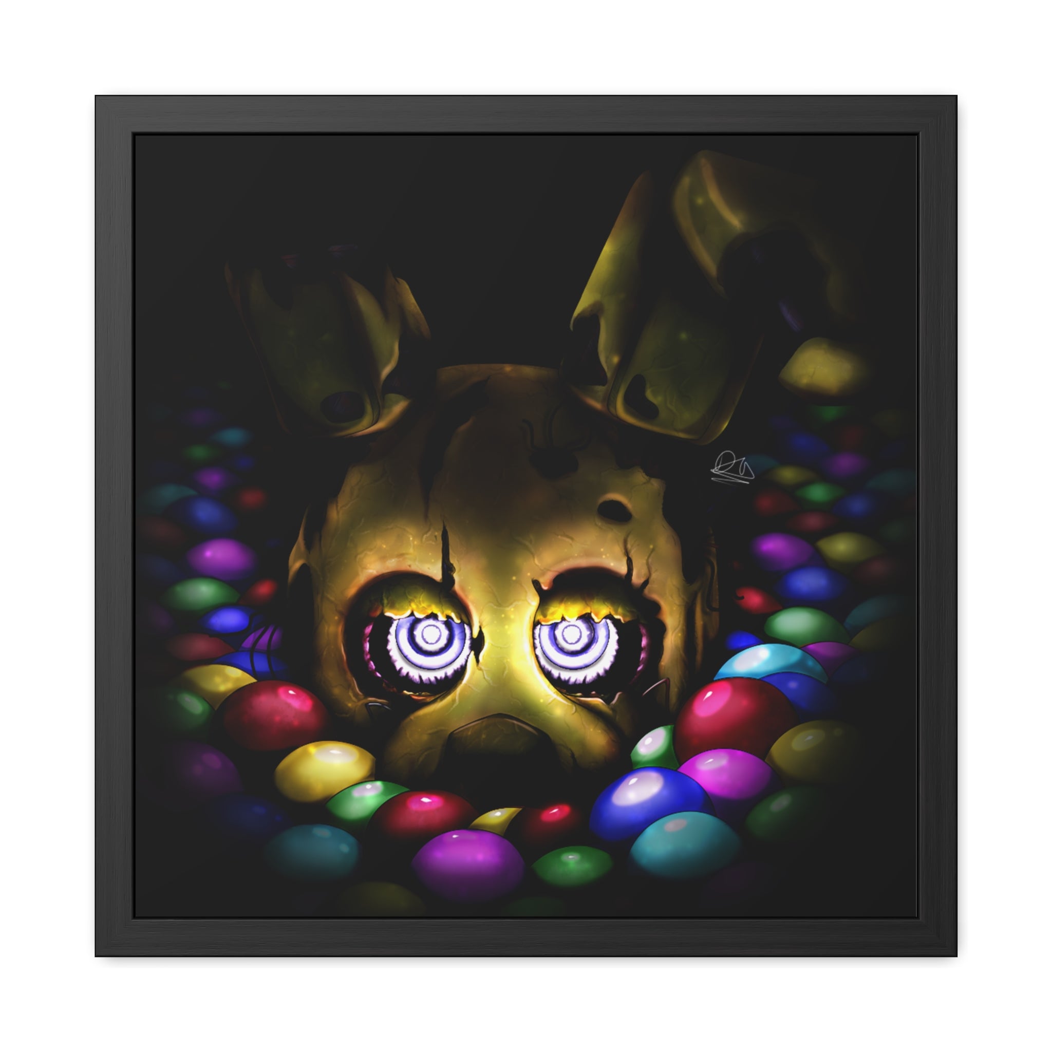 Into the Pit but it's Springtrap - Framed Poster
