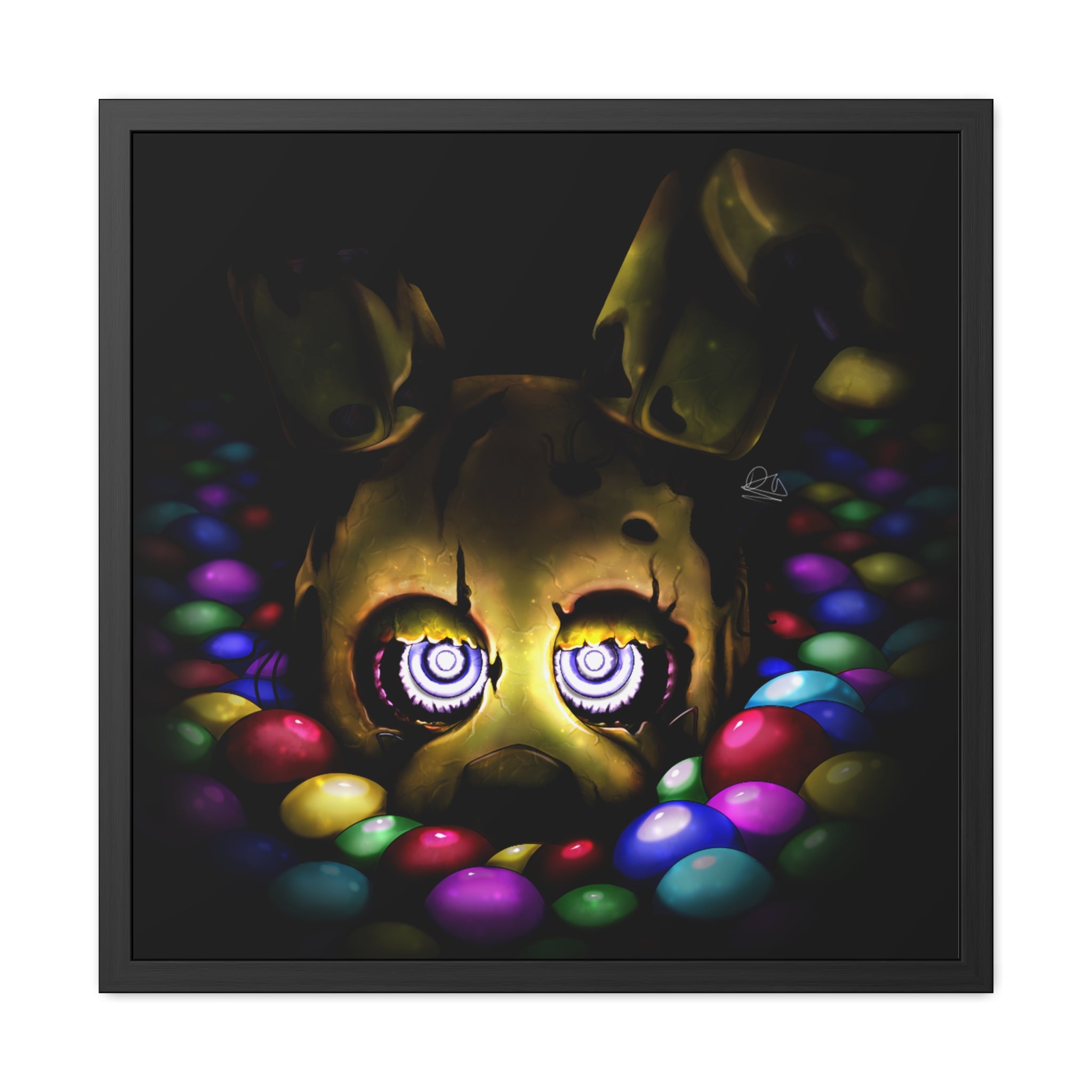 Into the Pit but it's Springtrap - Framed Poster