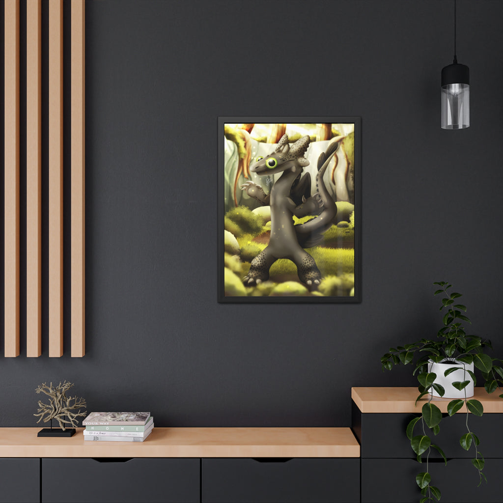 Toothless Dancing - Framed Poster