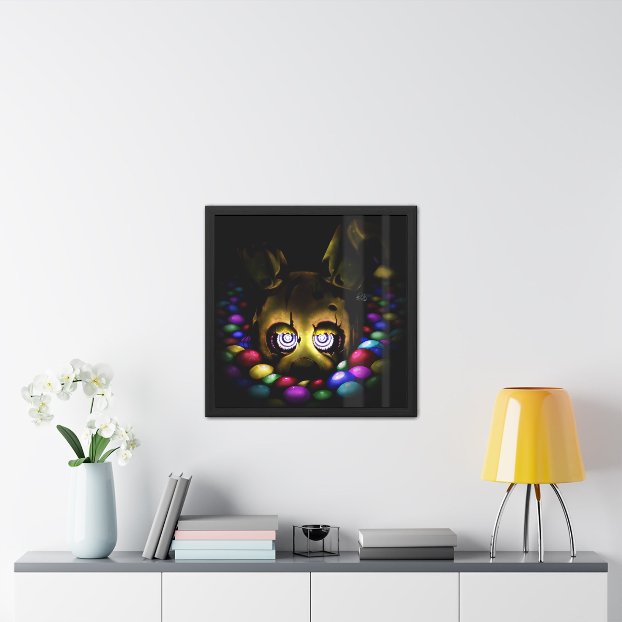 Into the Pit but it's Springtrap - Framed Poster