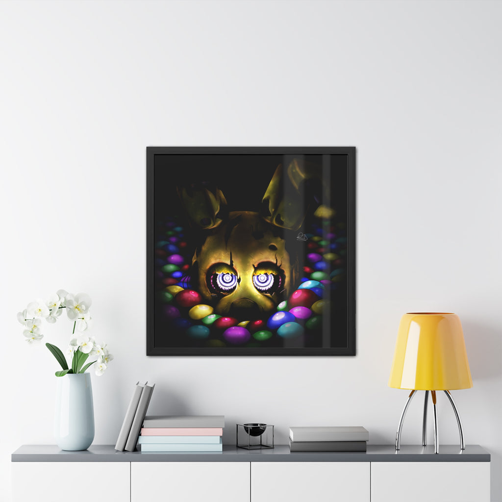 Into the Pit but it's Springtrap - Framed Poster