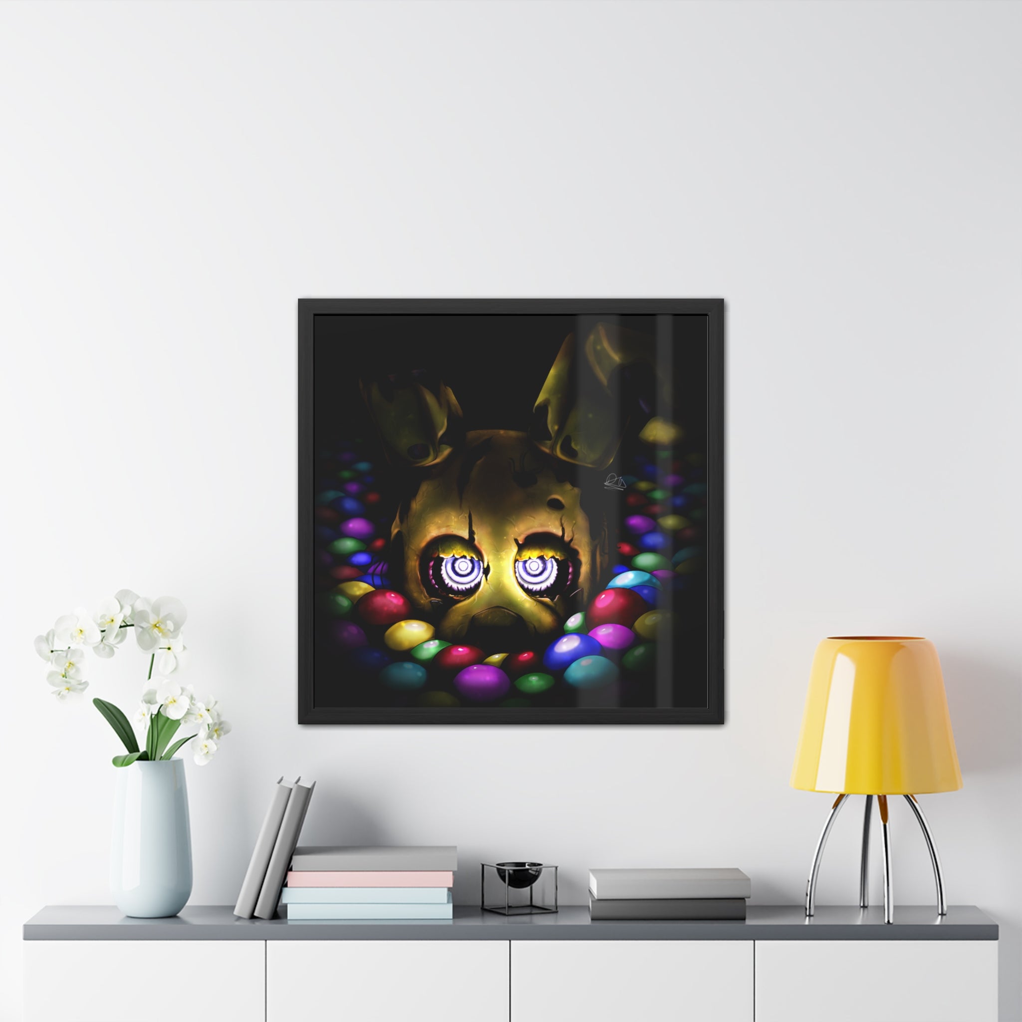 Into the Pit but it's Springtrap - Framed Poster
