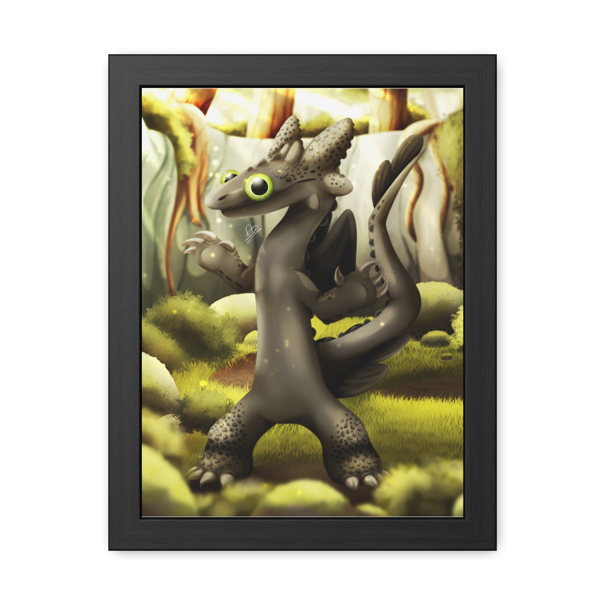 Toothless Dancing - Framed Poster