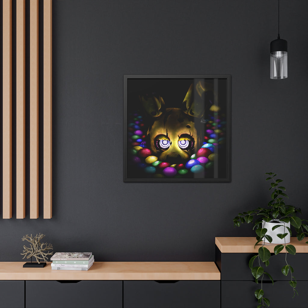 Into the Pit but it's Springtrap - Framed Poster
