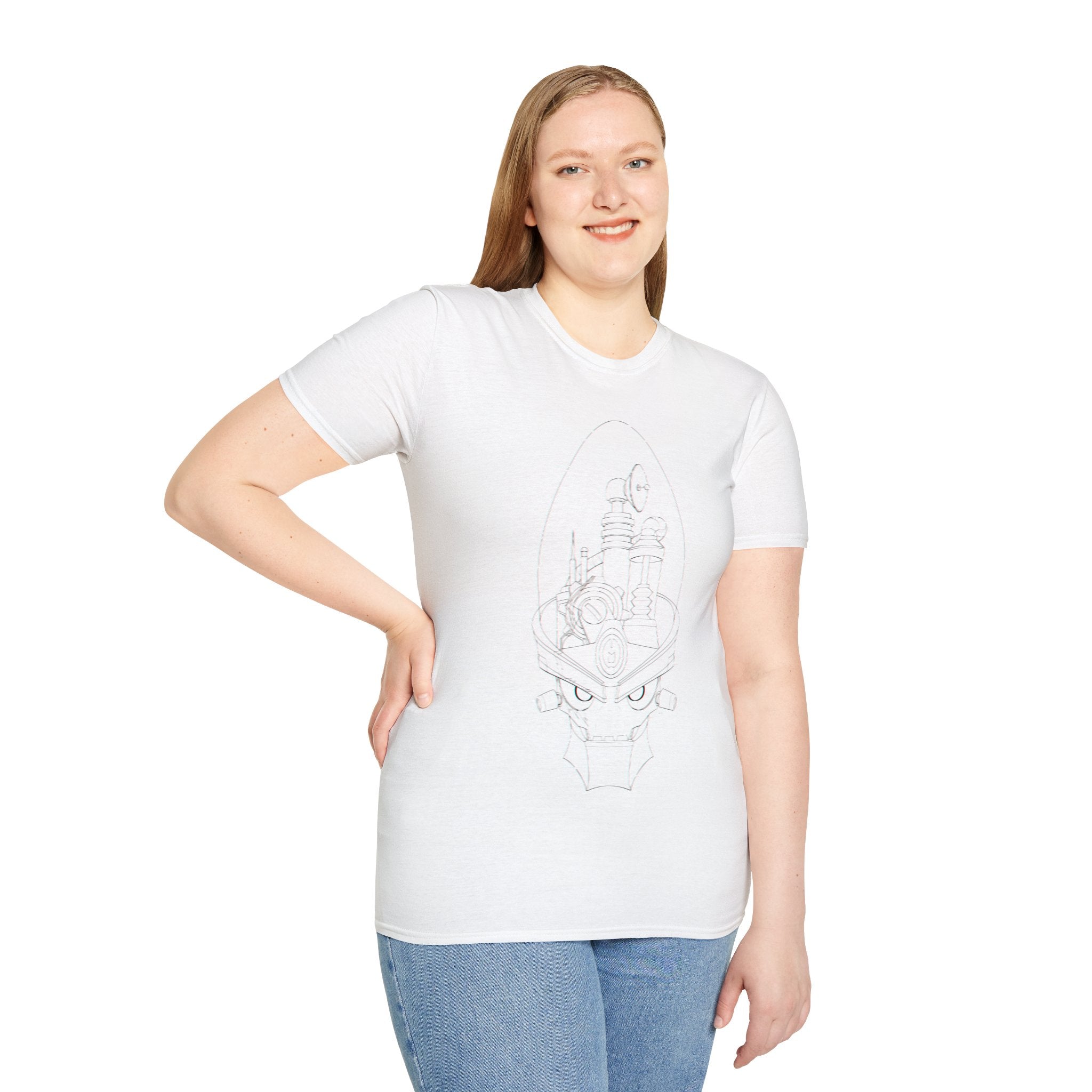Dr Nefarious Glitch - Unisex Softstyle T-Shirt