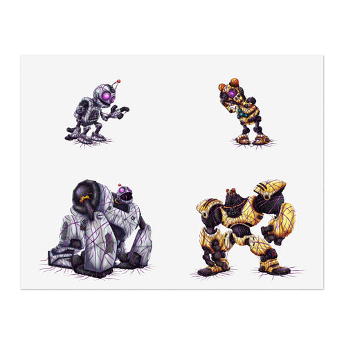 Clank and Kit Zeta Virus Infection - Sticker Sheet