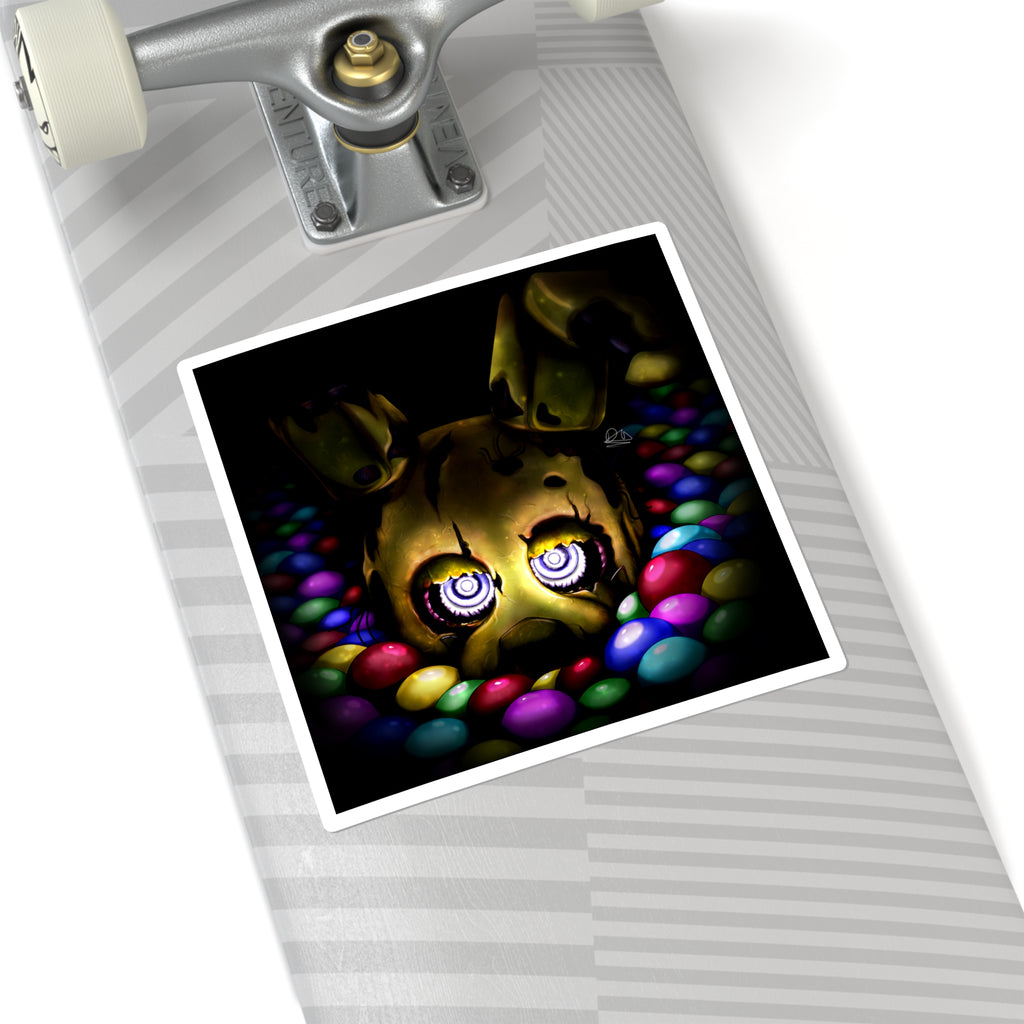 Into the Pit but it's Springtrap - Square Stickers