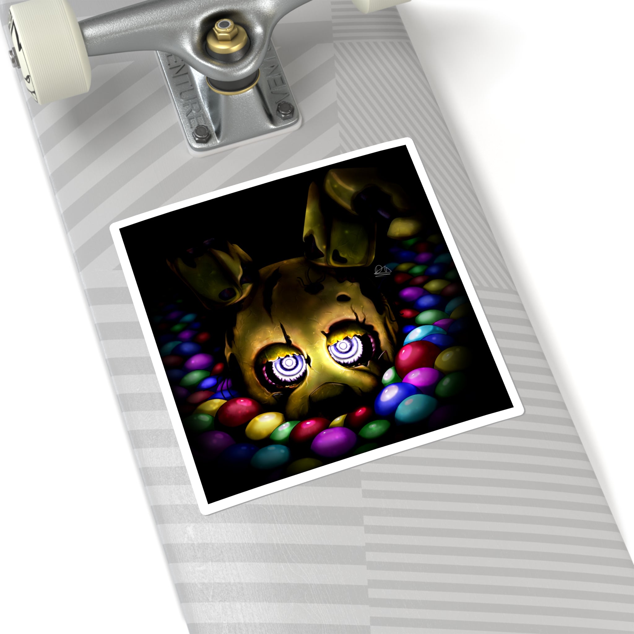 Into the Pit but it's Springtrap - Square Stickers