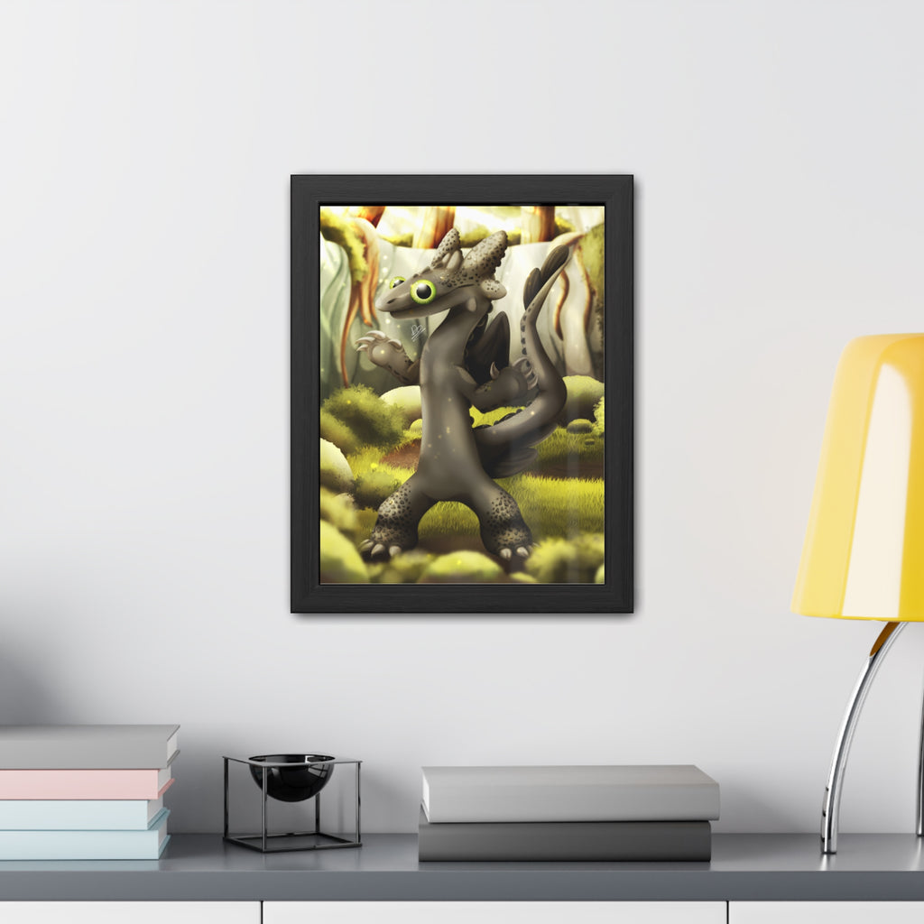 Toothless Dancing - Framed Poster