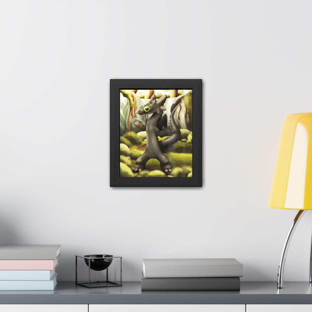 Toothless Dancing - Framed Poster