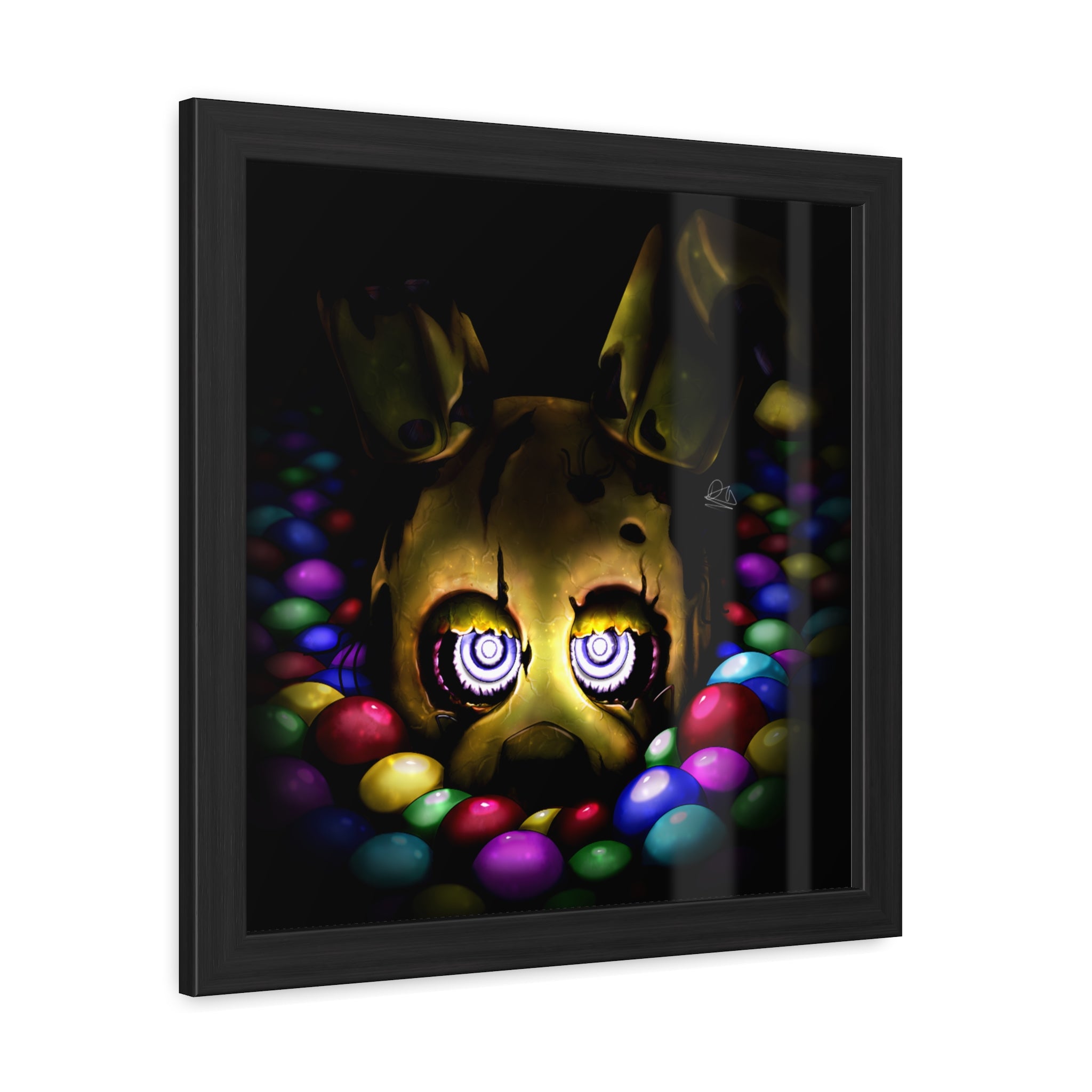 Into the Pit but it's Springtrap - Framed Poster
