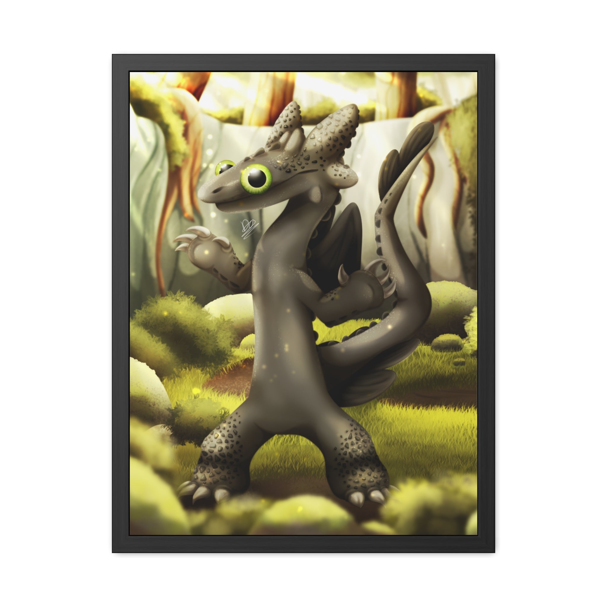 Toothless Dancing - Framed Poster