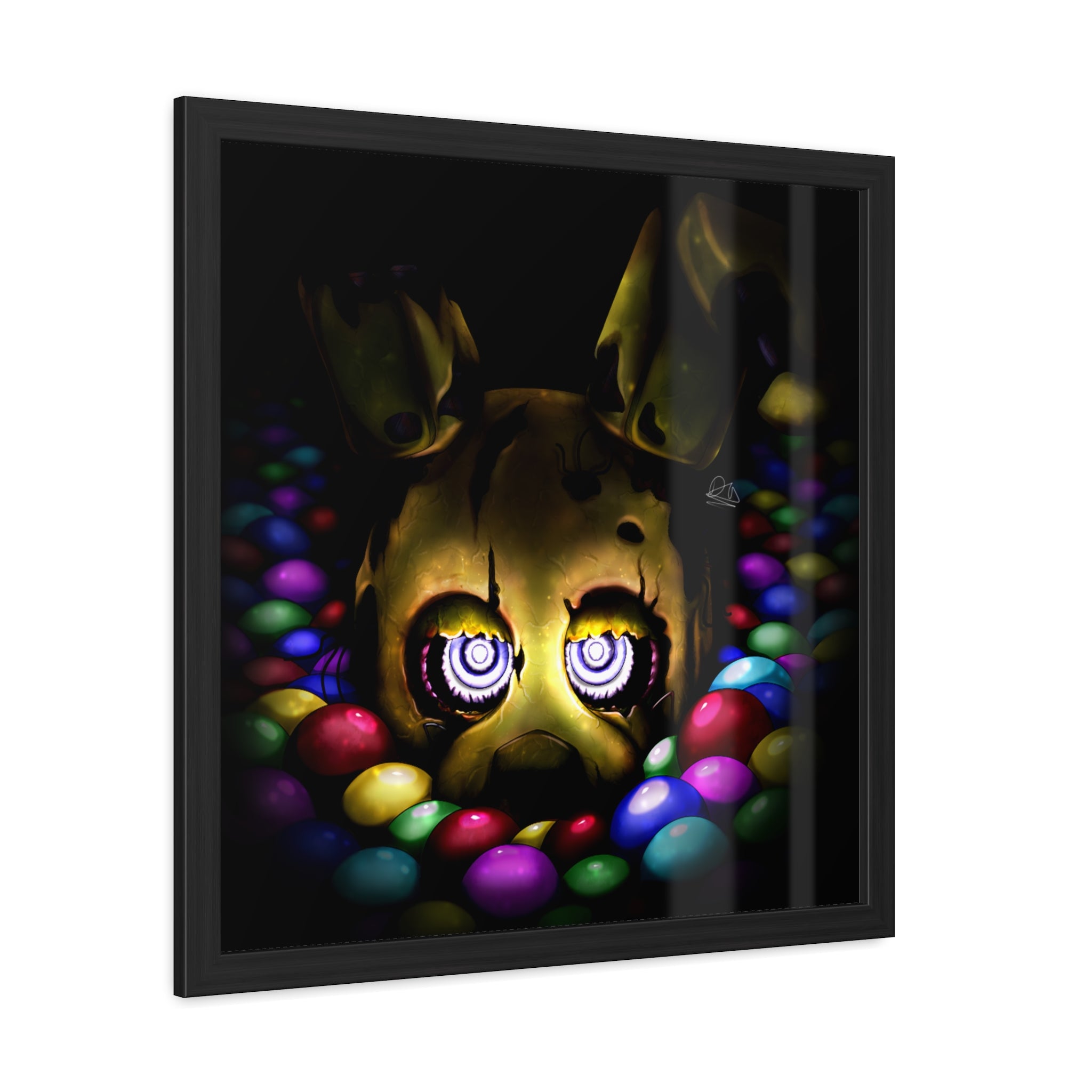 Into the Pit but it's Springtrap - Framed Poster