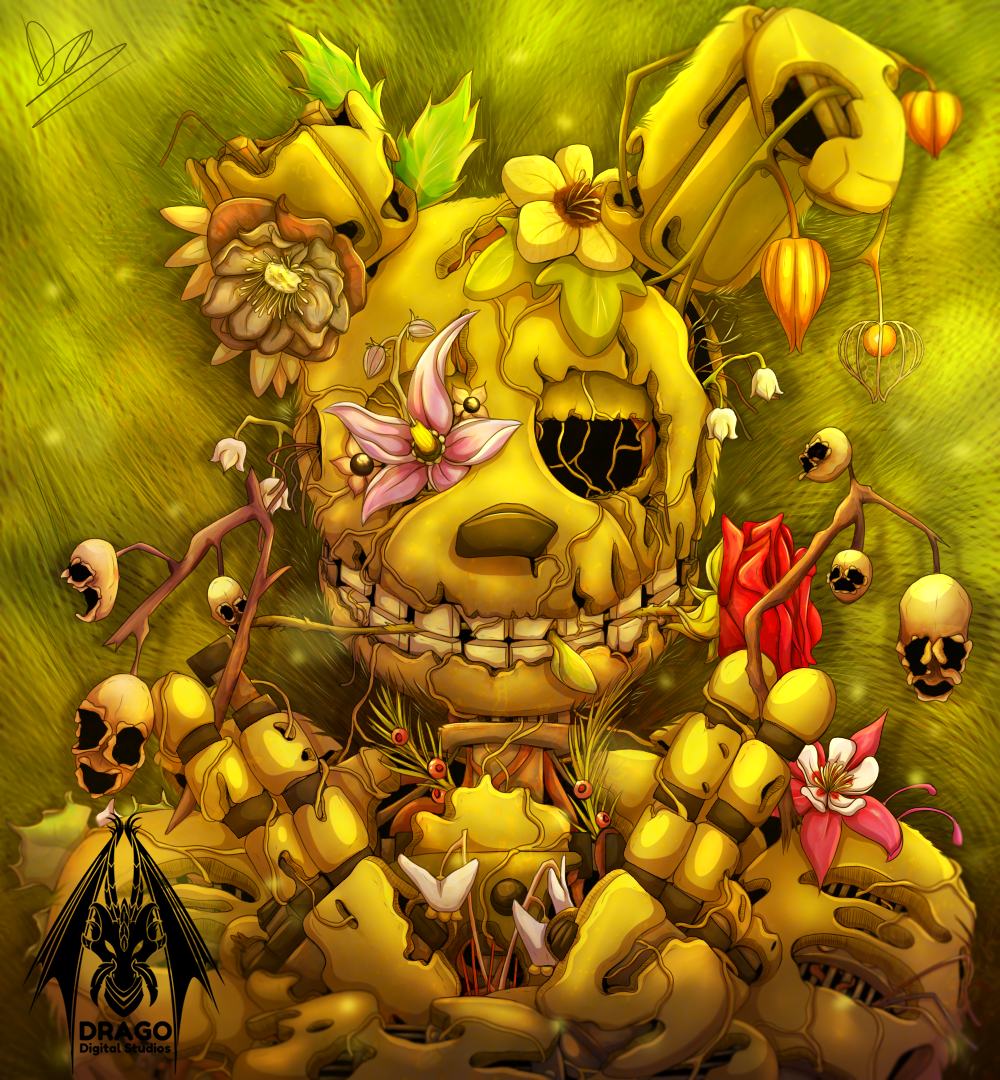 Spring Flowers - Digital Colouring Page