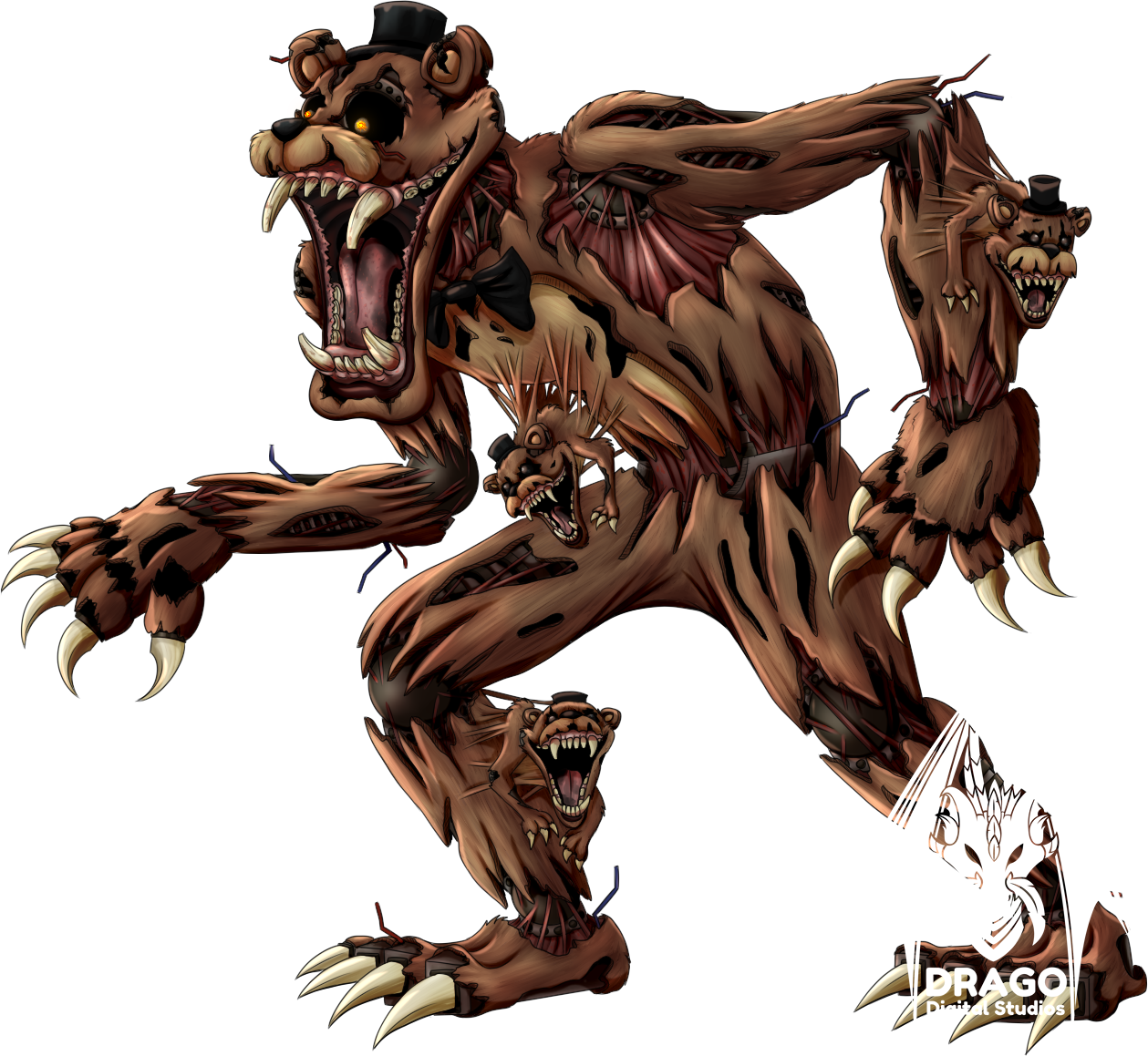 Nightmare Animatronics - Colouring Page