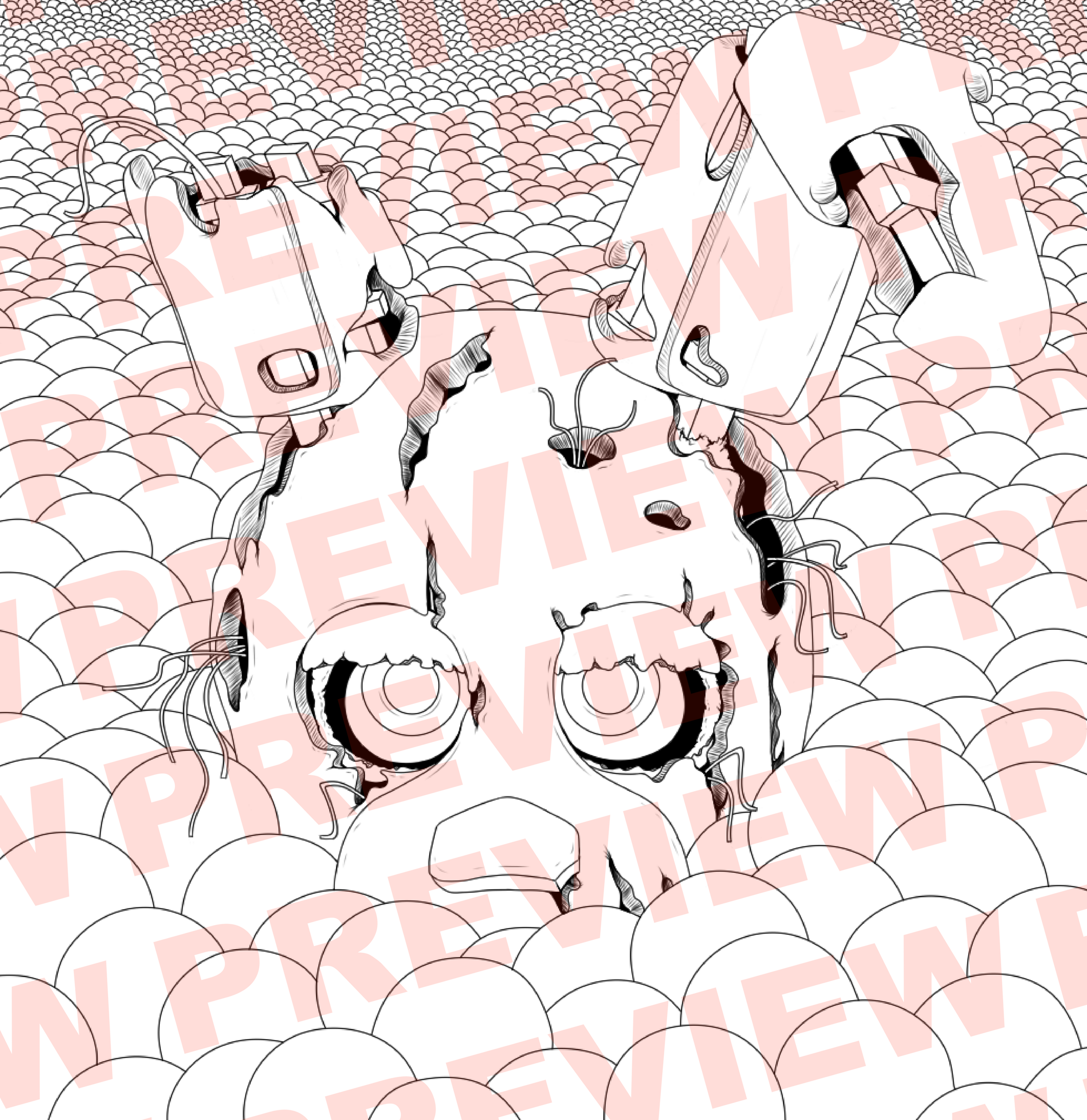 Into the Pit but it's Springtrap - Colouring Page