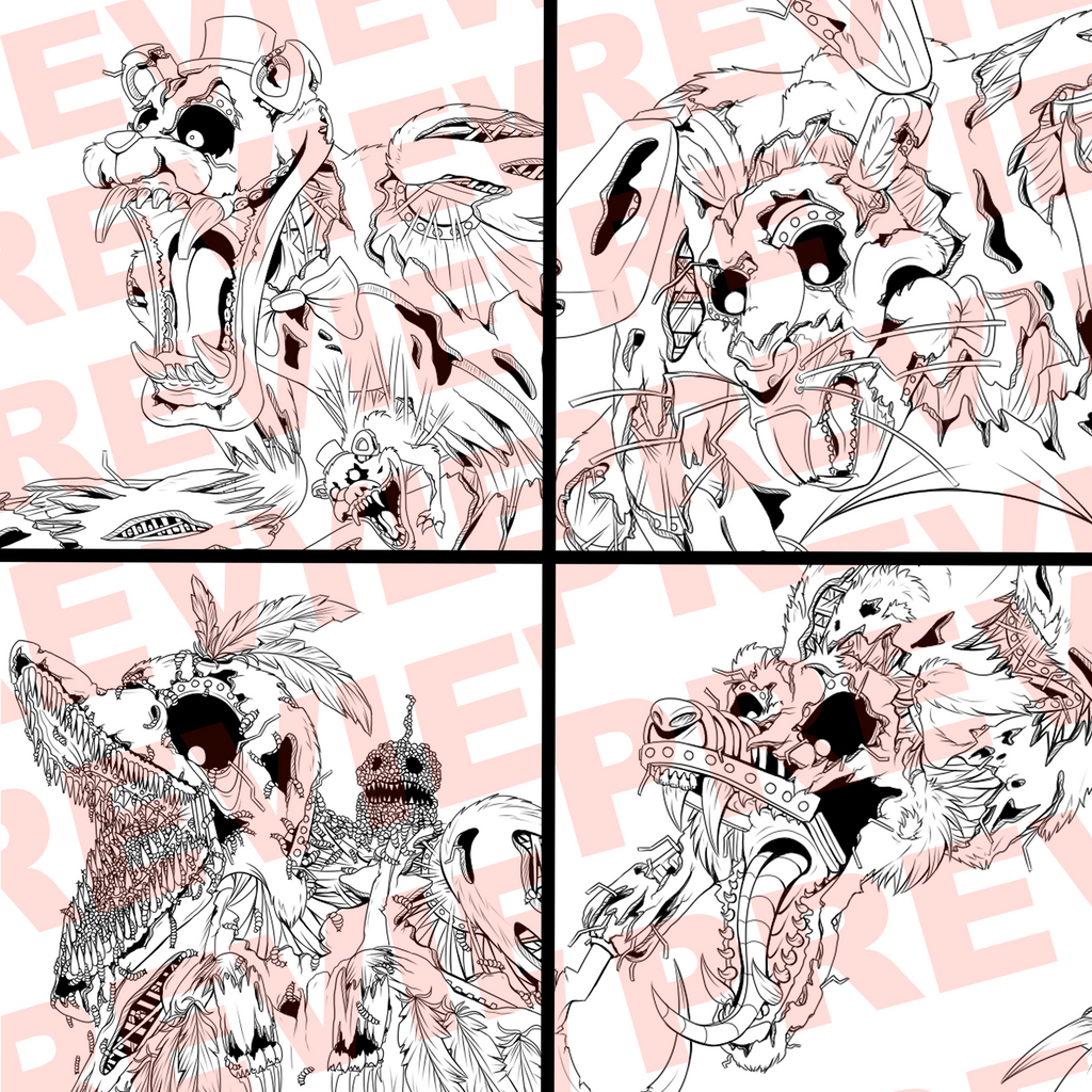 Nightmare Animatronics - Colouring Page