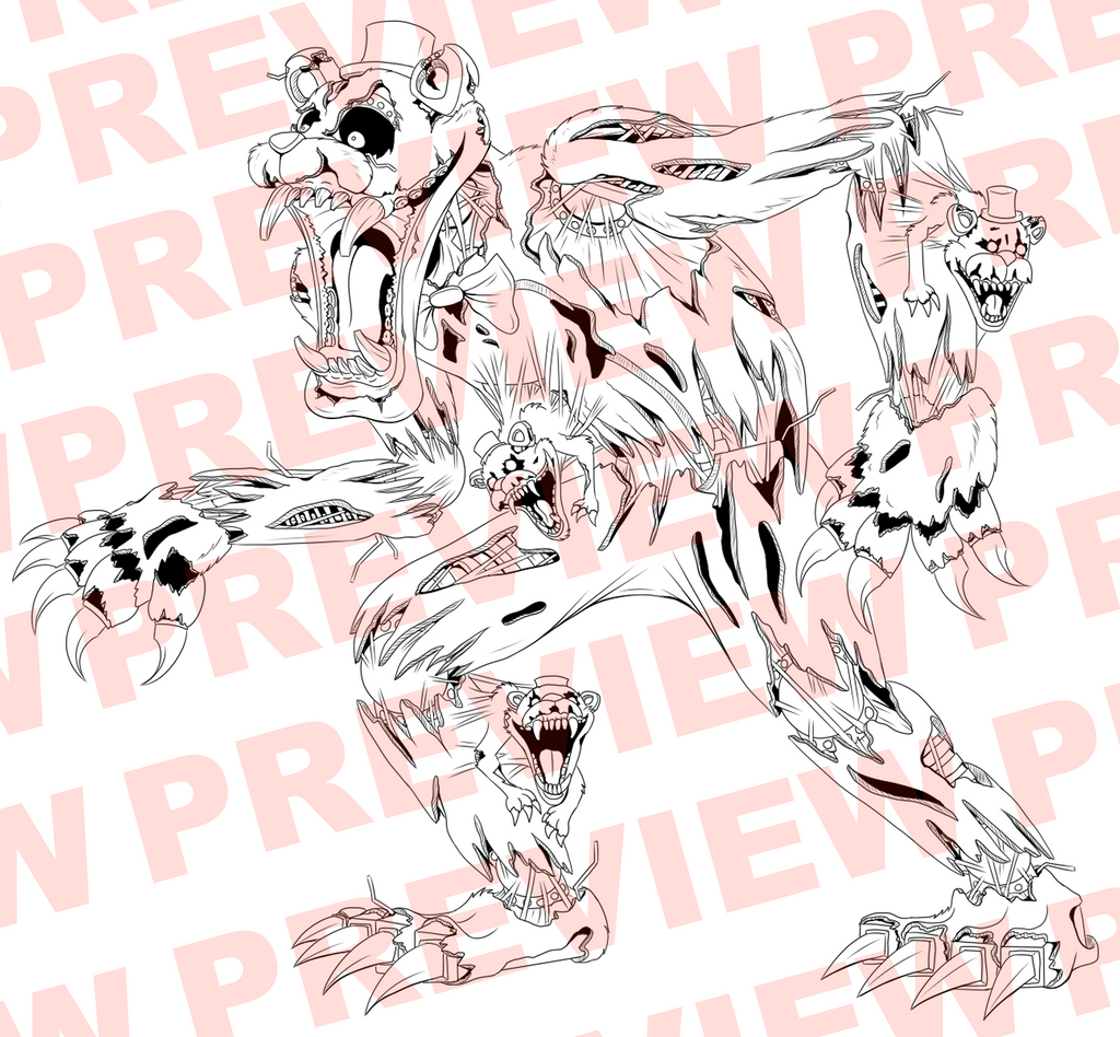Nightmare Animatronics - Colouring Page